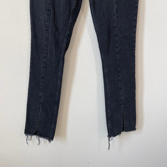 ABERCROMBIE & FITCH The Skinny High Rise Vent Slit Hem Jeans Black 26 or 2 Reg - Picture 5 of 11